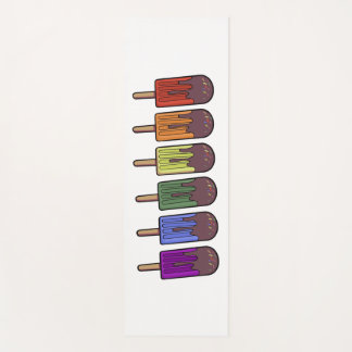 Rainbow Popsicle Parade Yoga Mat