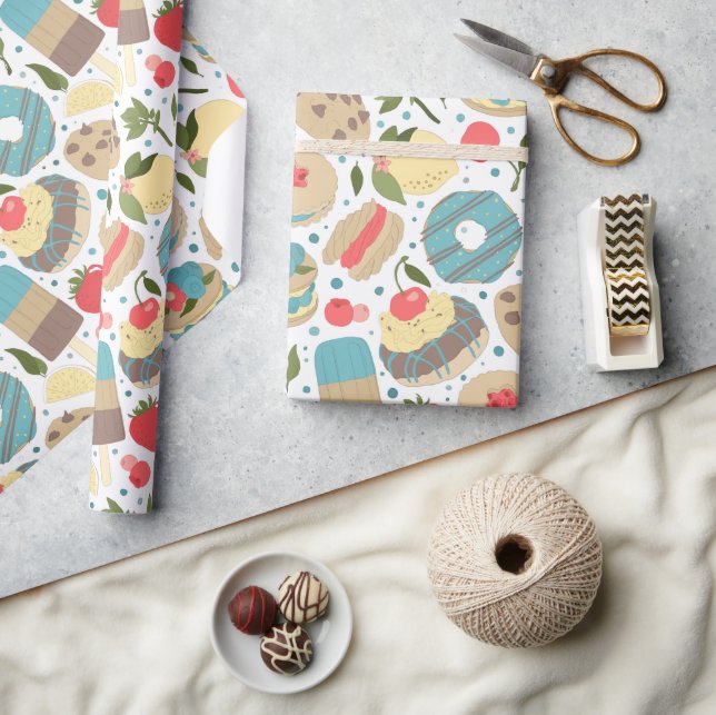 Rainbow Popsicles Wrapping Paper Roll (Crafts)
