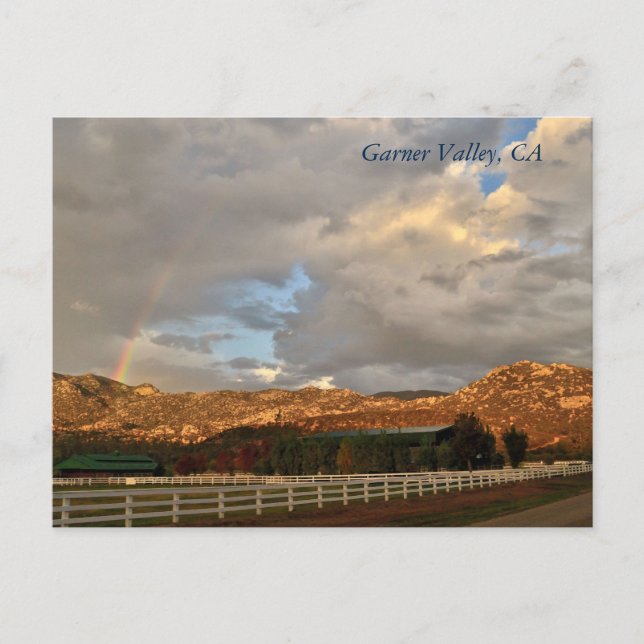 Rainbow Postcard at Garner Valley, CA (Front)