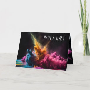 Rainbow Powder Blast Birthday Card