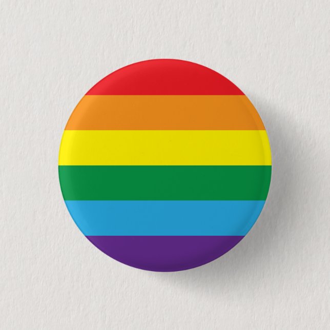Rainbow PRIDE 1 Inch Round Button (Front)