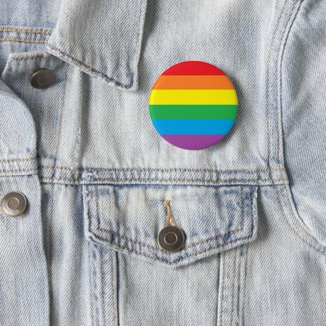 "Rainbow Pride"  2 Inch Round Button (In Situ)