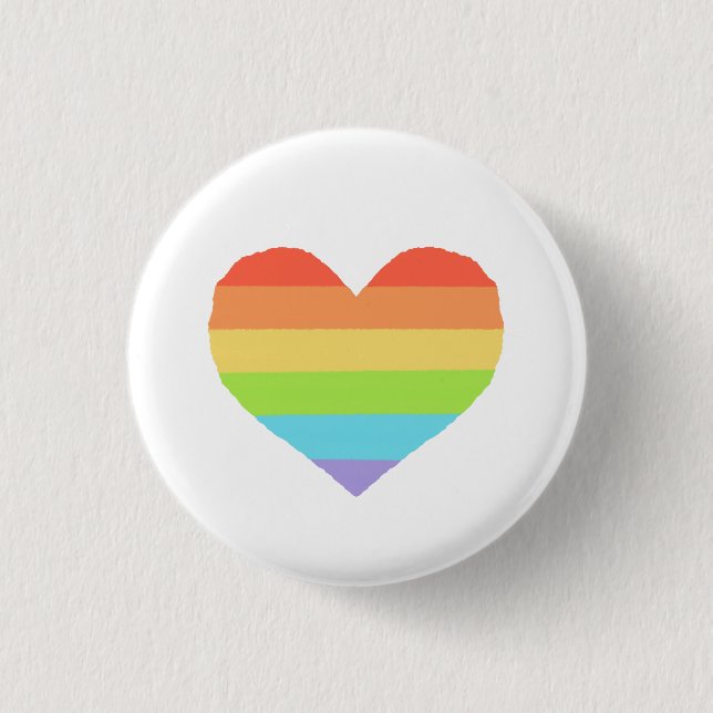 Rainbow Pride Badge 1 Inch Round Button (Front)