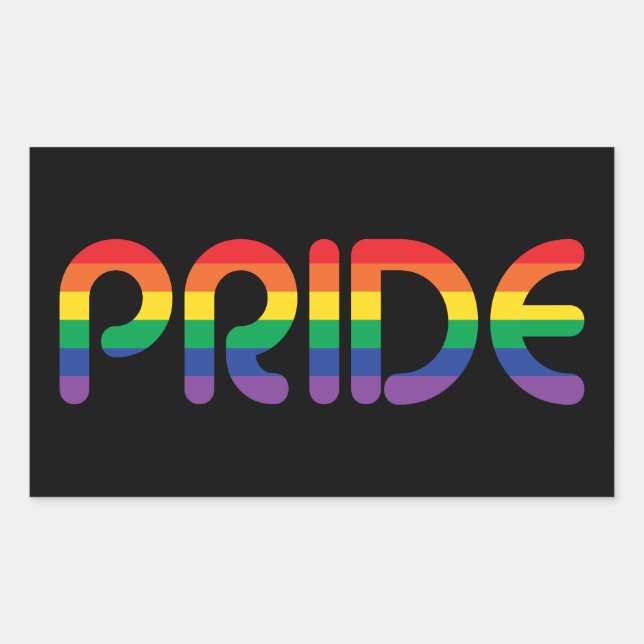Rainbow Pride Balloon Letters Sticker (Front)
