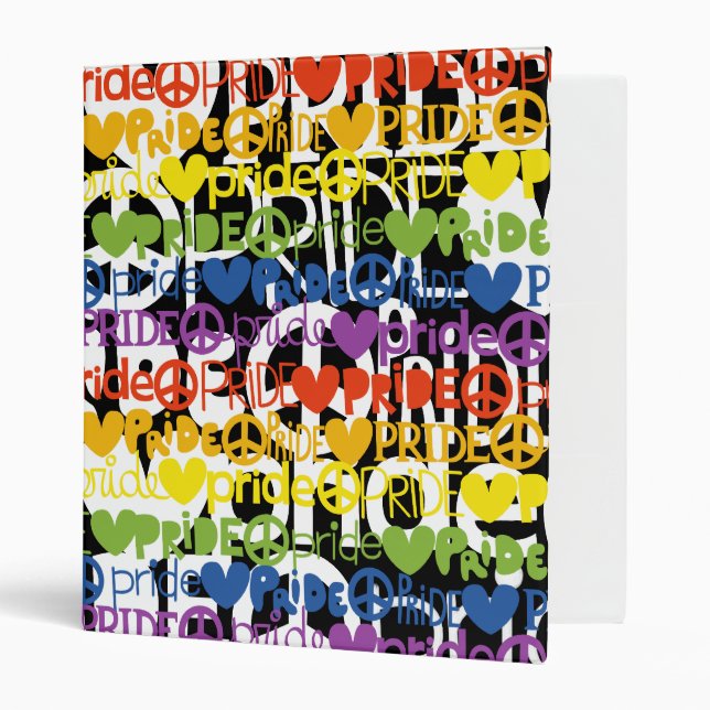 rainbow pride binder (Front/Inside)