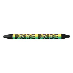 Rainbow Pride Black Ink Pen