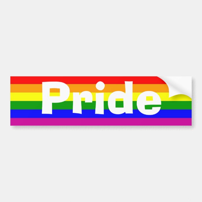 Rainbow Pride Bumper Sticker (Front)