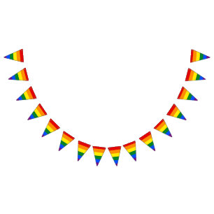 Rainbow Pride Bunting Flags