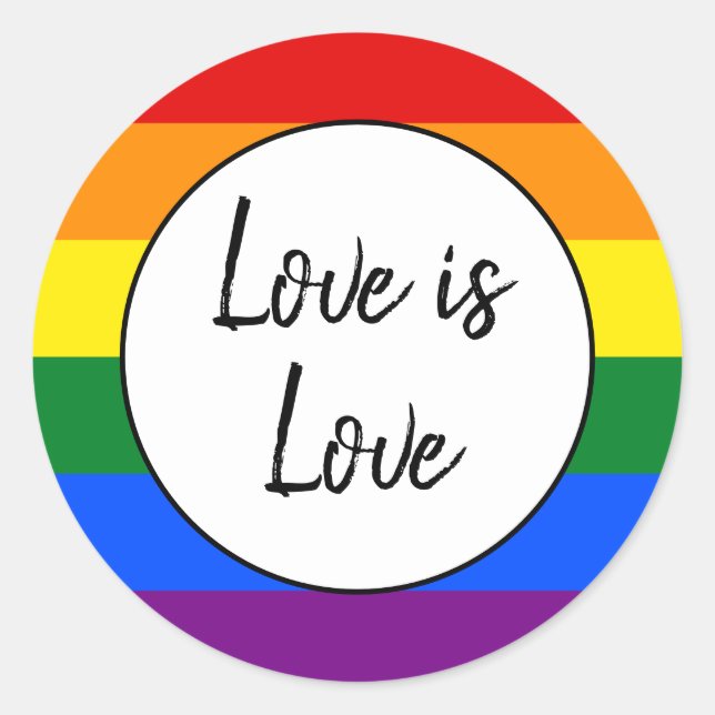 Rainbow Pride Classic Round Sticker (Front)