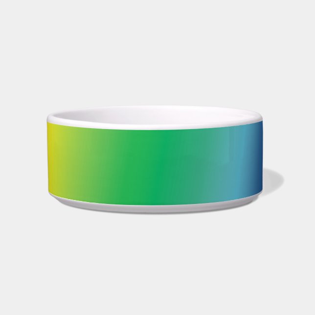 rainbow pride colours pattern dog, cat, pet bowl (Front)