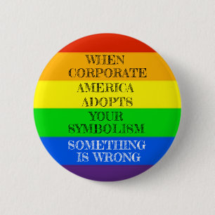 Rainbow Pride Coopted 2 Inch Round Button