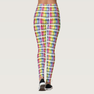 Rainbow Pride Crayons Art Artist Print Leggings