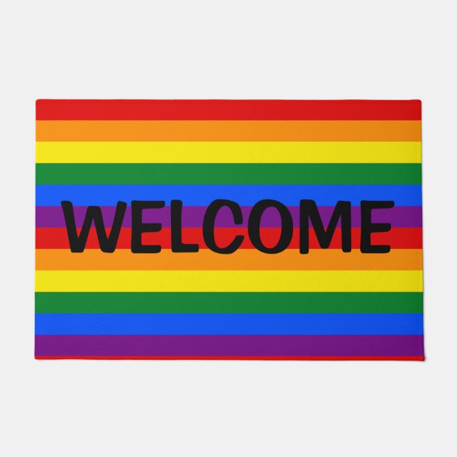 Rainbow Pride Doormat (Front)
