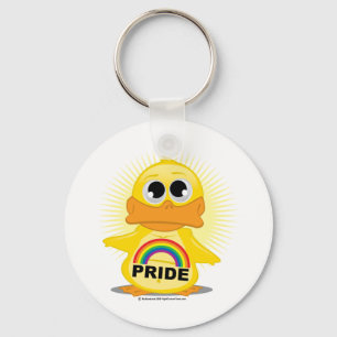 Rainbow Pride Duck Keychain