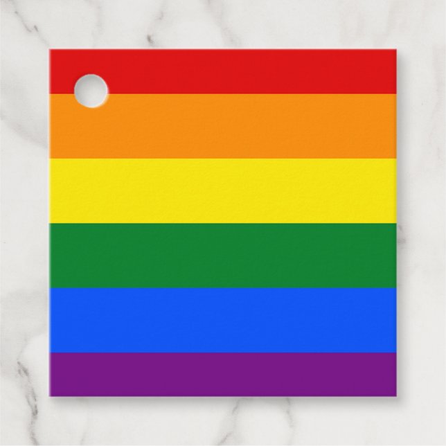 Rainbow pride - favour tags (Front)
