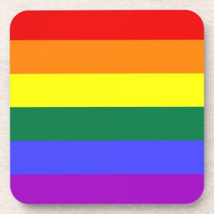 Rainbow Pride Flag Cork Coaster