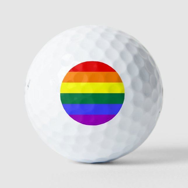 Rainbow Pride Flag Golf Balls (Front)