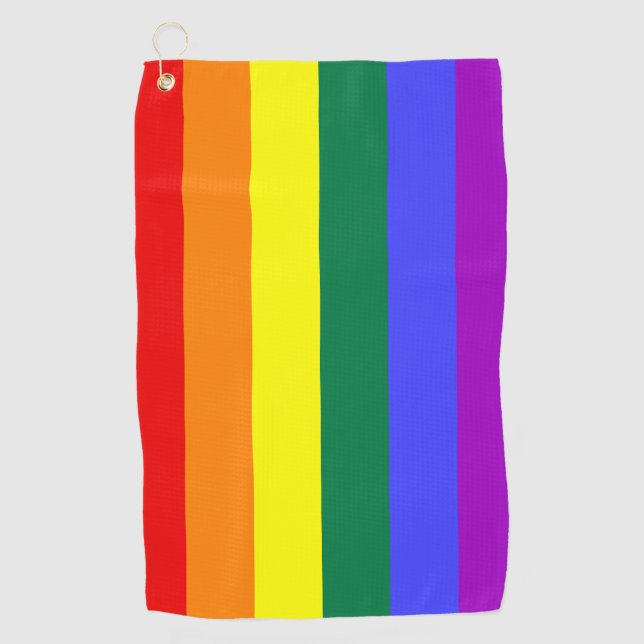 Rainbow Pride Flag Golf Towel (Front)