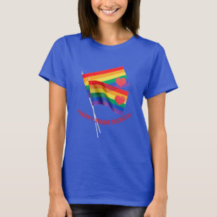 Rainbow Pride Flag Heart Love Women's T-shirt 