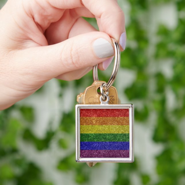 Rainbow pride flag keychain (Hand)