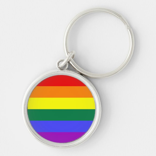 Rainbow Pride Flag Keychain (Front)