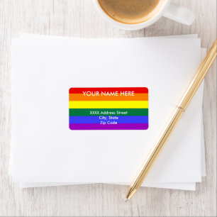 Rainbow Pride Flag Label