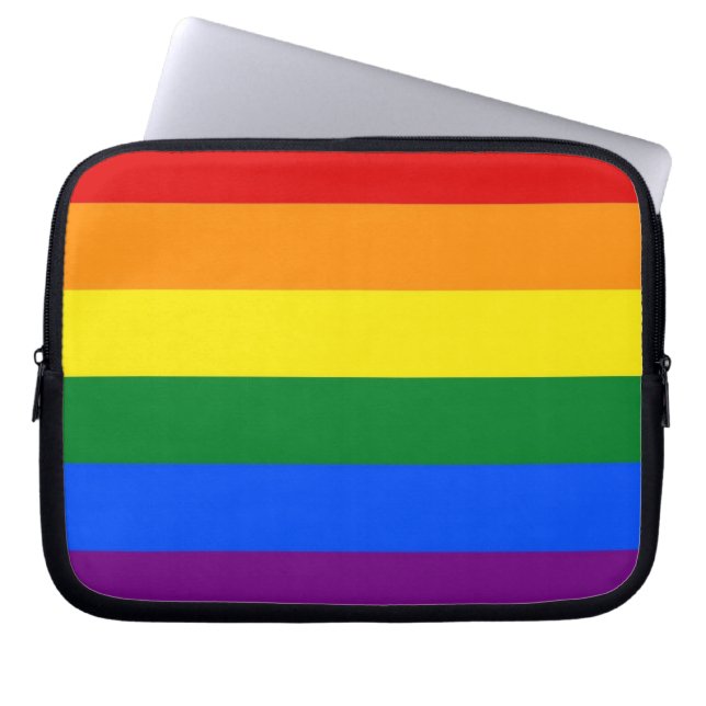 Rainbow Pride Flag Laptop Sleeve (Front)