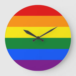 Rainbow Pride Flag Large Clock
