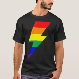 Rainbow Pride Flag Lightning Bolt T-Shirt