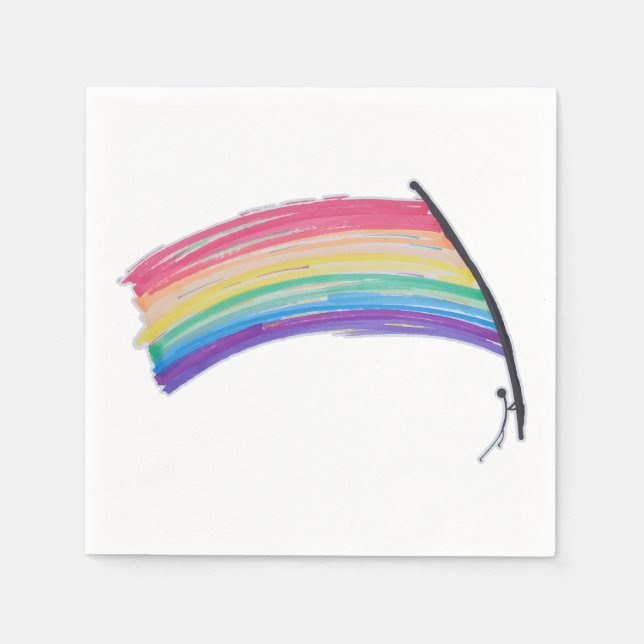 Rainbow Pride Flag Napkin (Front)