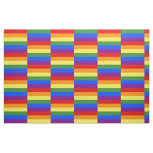 Rainbow Pride Flag Pattern Geometric Fabric