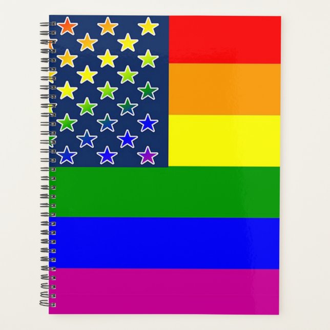Rainbow Pride Flag Planner (Front)