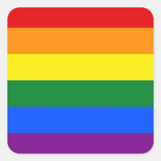 Rainbow Pride Flag Square Sticker