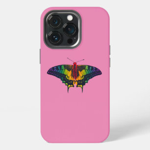 Rainbow Pride Flag Swallowtail Butterfly iPhone 13 Pro Case
