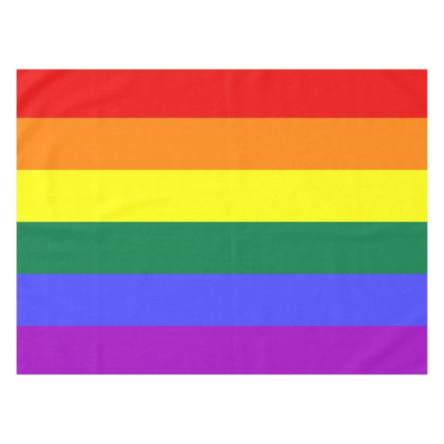 Rainbow Pride Flag Tablecloth (Front (Horizontal))
