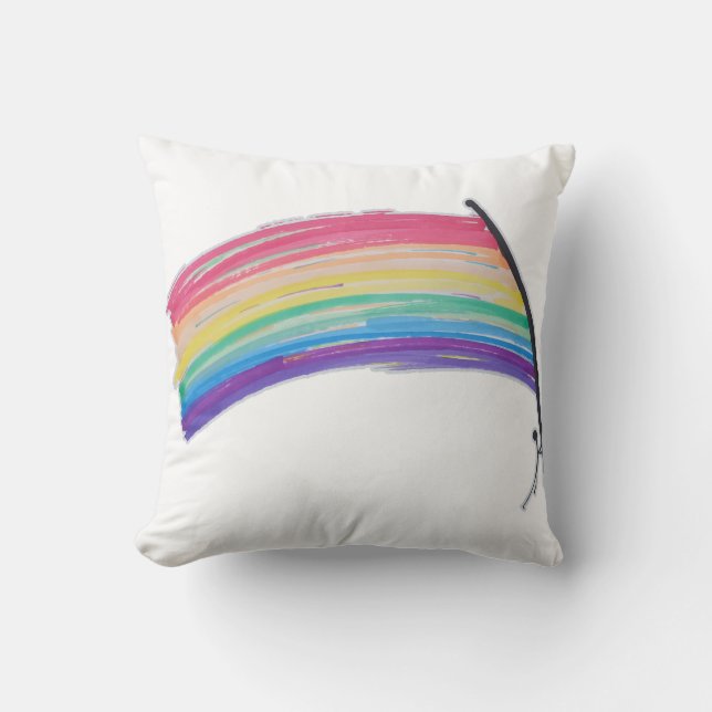 Rainbow Pride Flag Throw Pillow (Front)