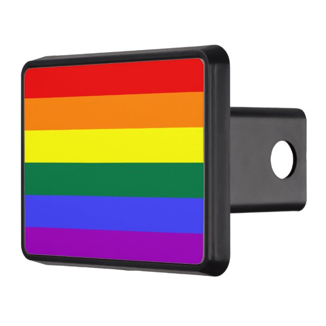 Rainbow Pride Flag Trailer Hitch Cover (Left)
