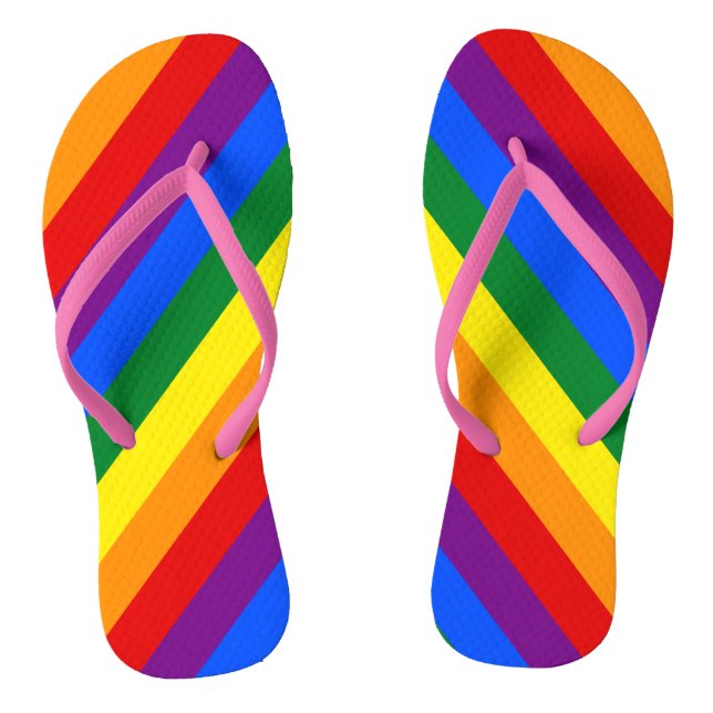 Rainbow Pride Flip Flops (Footbed)