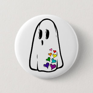 Rainbow Pride Ghost 2 Inch Round Button