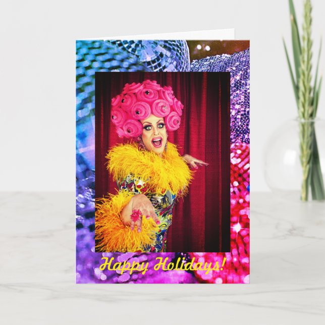 Rainbow Pride "Happy Holiday" Card (Front)