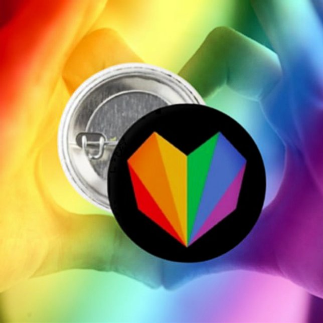 Rainbow Pride Heart Button (Creator Uploaded)