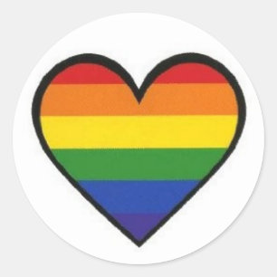 "Rainbow Pride Heart" Stickers