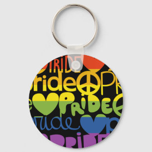 rainbow pride keychain