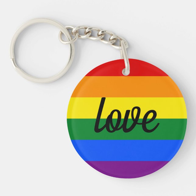 Rainbow Pride Keychain (Front)