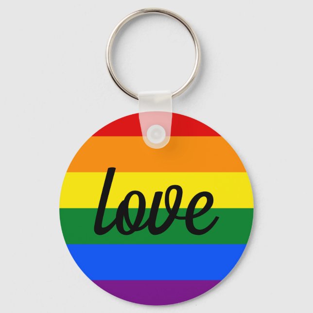 Rainbow Pride Keychain (Front)