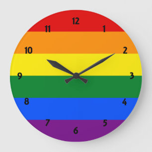 Rainbow Pride Large Clock