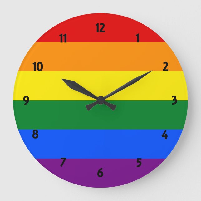 Rainbow Pride Large Clock (Front)