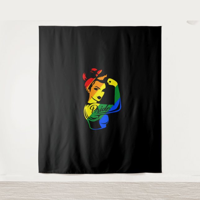 Rainbow Pride LGBT T-Shirt Tapestry (Front)
