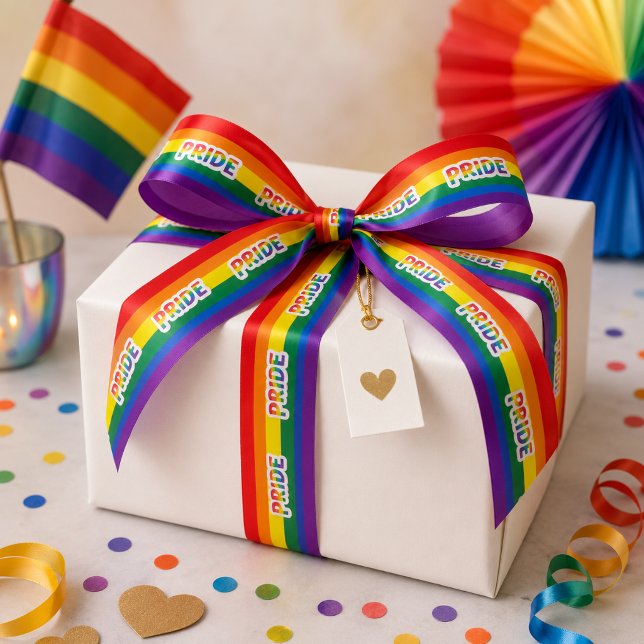 Rainbow Pride LGBTQ Satin Ribbon (Creator Uploaded)
