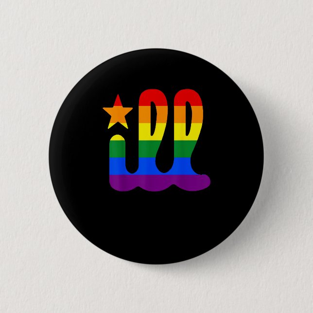 Rainbow Pride Love ill Philadelphia Philly Gay Pri 2 Inch Round Button (Front)
